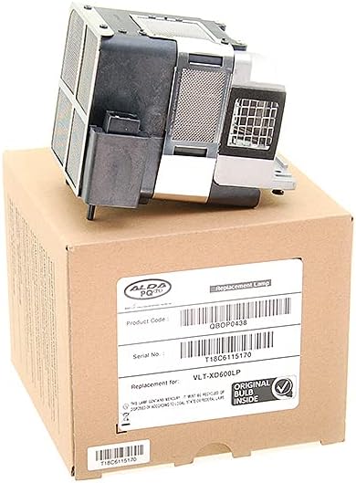 Alda PQ Professionell, Beamerlampe kompatibel mit VLT-XD600LP für Mitsubishi XD600U, FD630U, WD620U,