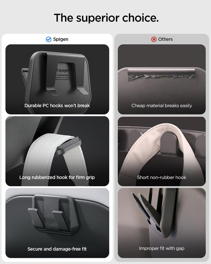 Spigen Autositzhaken [2er-Pack] für Tesla Model Y Juniper 2025 2026 & Model 3 Highland 2024-2026 (Nu
