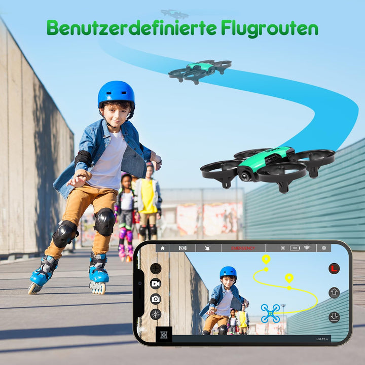 Loolinn | Drohne mit Kamera als Geschenk für Kinder - Mini Drohne Ferngesteuert, First Person View K
