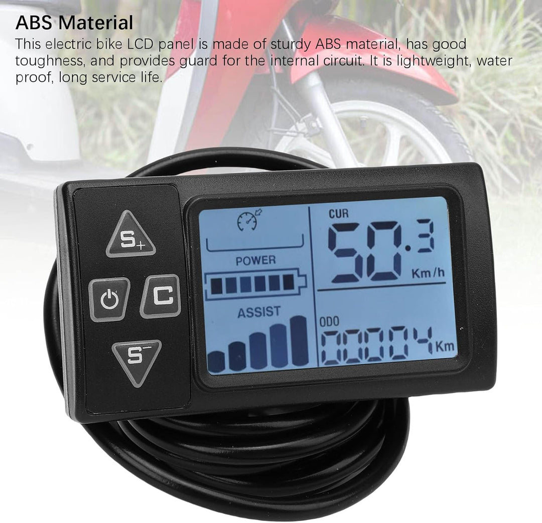 Pyhodi S861 Elektrofahrrad LCD -Anzeigemesser, E Bike LCD -Anzeige -Bedienfeld -Fahrrad -Tachometerm