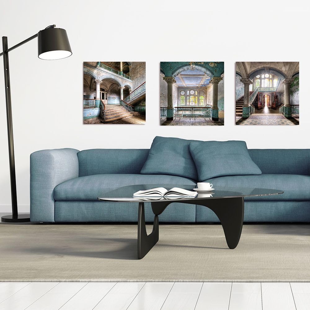 artissimo, Glasbild, 50x50cm, AG4080A, Lost Places II, Bild aus Glas, moderne Wanddekoration aus Gla