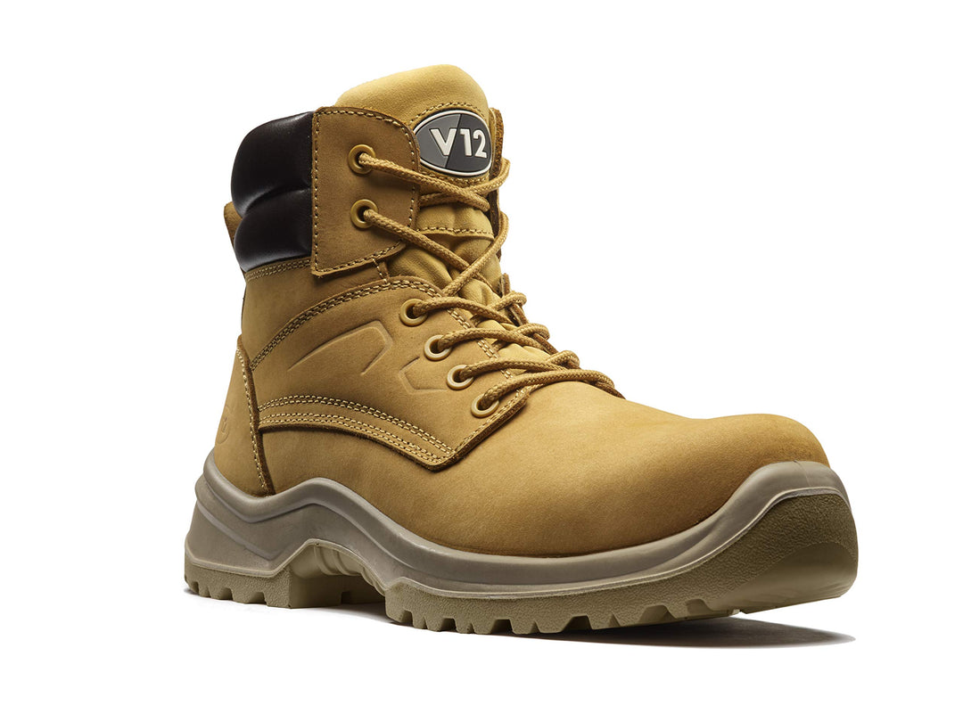 V12 Bobcat S1P Sicherheitsstiefel aus Nubuk, Grösse 44, Honigfarben 10, 10