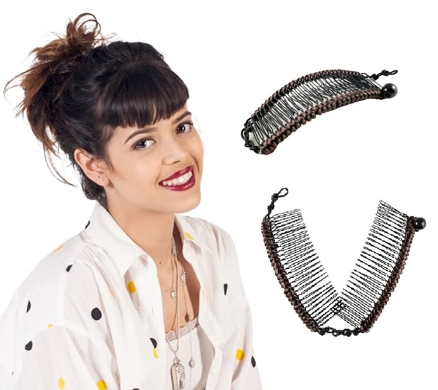 Hairzing Clip | Dehnbare Bananenclips für Frauen – eng anliegende und bequeme Haarhalterung für dick