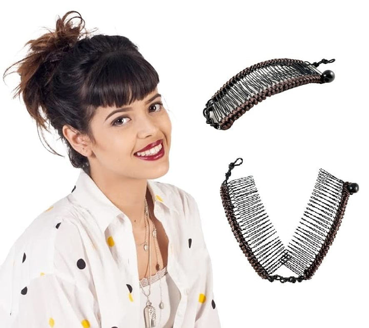 Hairzing Clip | Dehnbare Bananenclips für Frauen – eng anliegende und bequeme Haarhalterung für dick