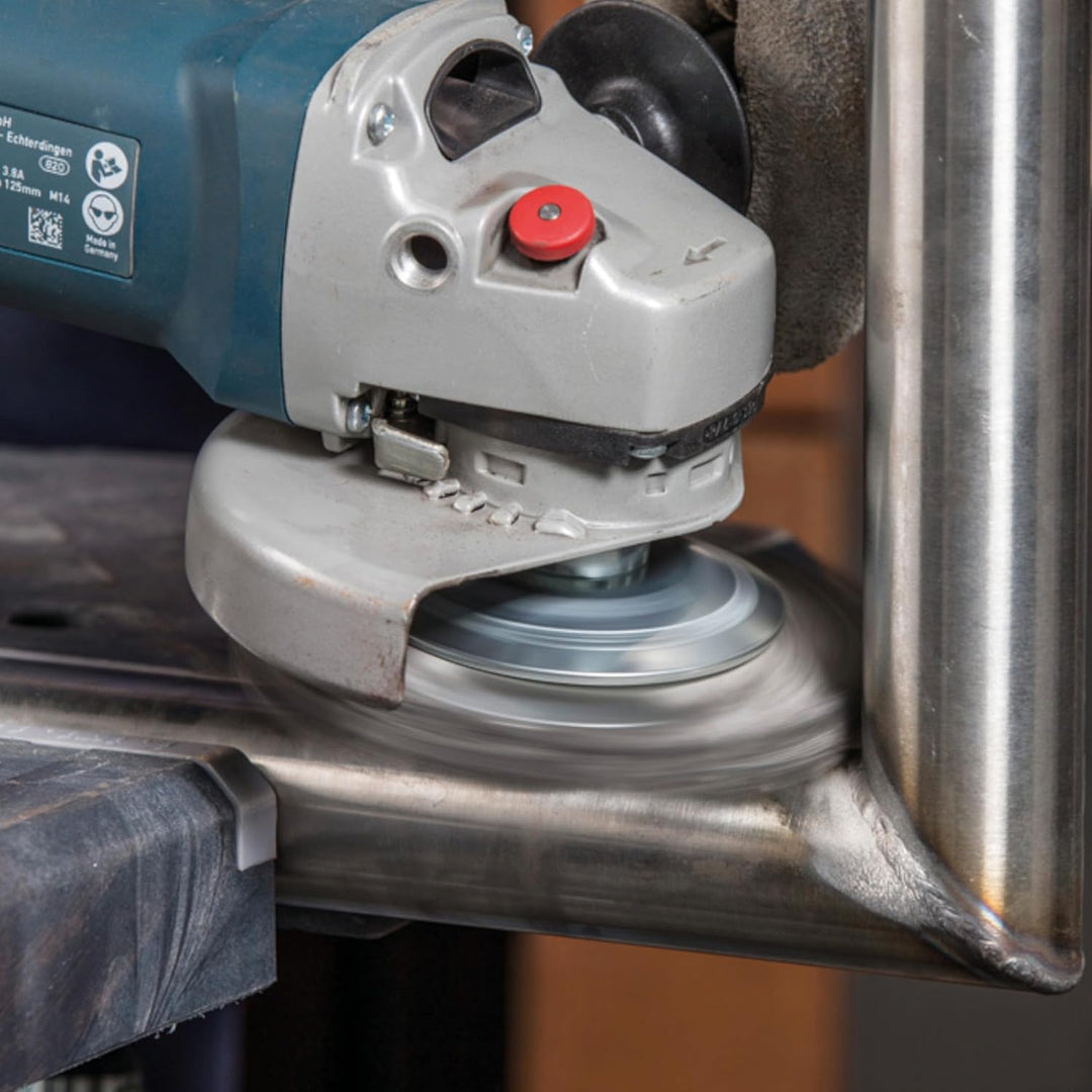 RHODIUS EKBW | 1x Stück Ø 100 mm Kegelbürste Edelstahl | gewellter Draht 0,3 mm, M14, Drahtbürste Wi