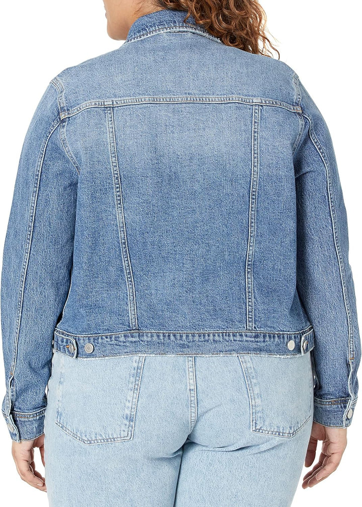 The Drop Jeansjacke für Damen, Jai Kurz geschnitten XS Mittleres Indigoblau, XS Mittleres Indigoblau