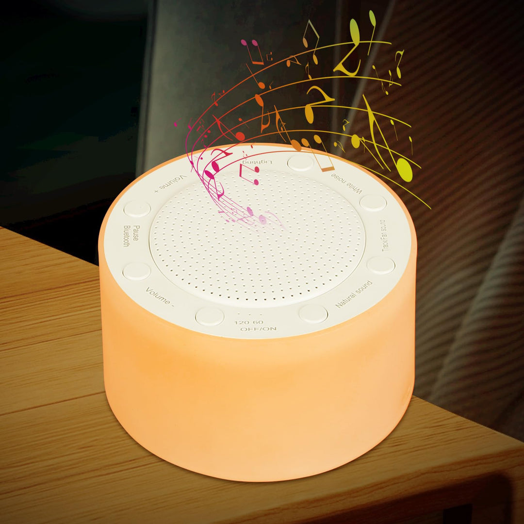 White Noise Machine, Tragbare Baby-Einschlafhilfe, Einschlafhilfe mit 14 Geräuschen, Tragbare Blueto