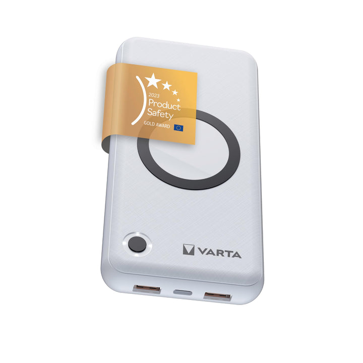 VARTA 2 in 1 Power Bank und Wireless Charger, kabelloses Ladegerät, Powerbank 20000mAh, LED Ladestan