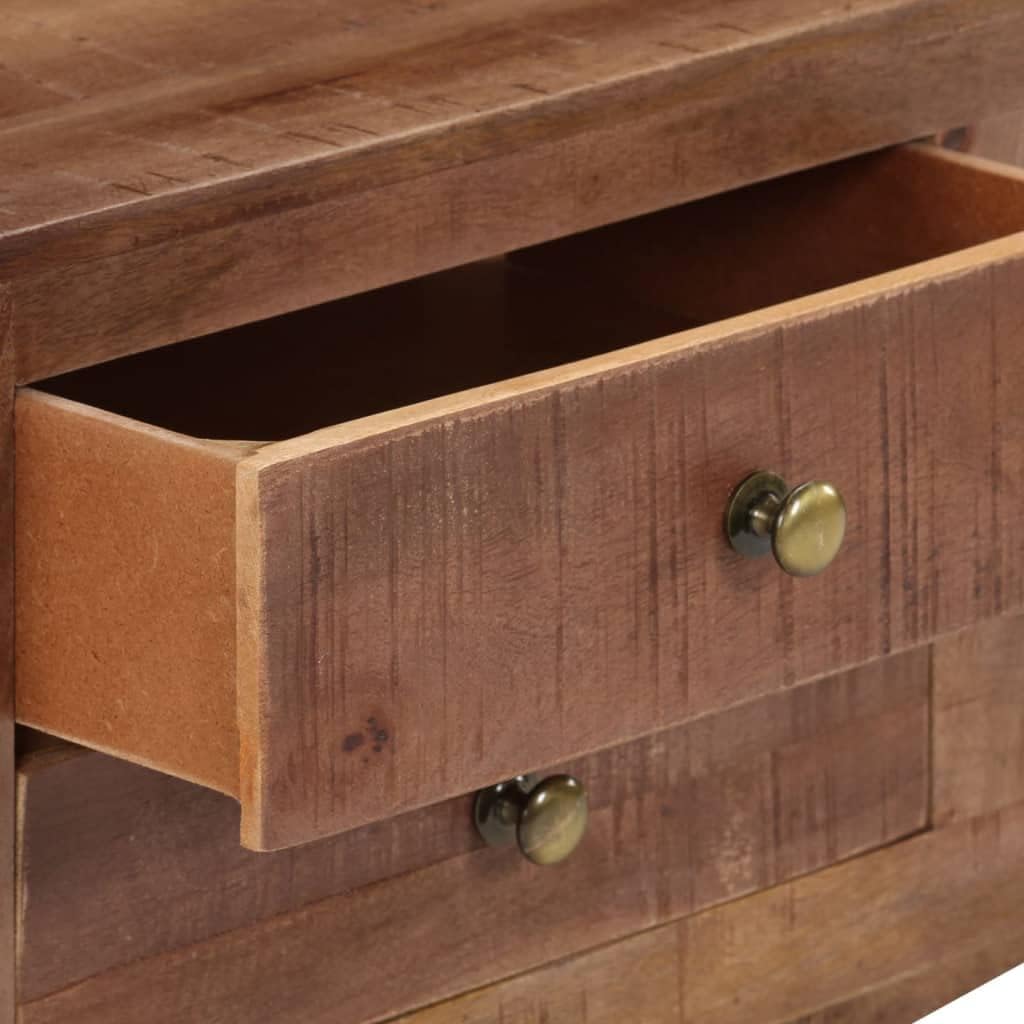 vidaXL Raues Mangoholz TV Schrank Rustikal Lowboard TV Möbel Tisch Board Sideboard Fernsehtisch Fern