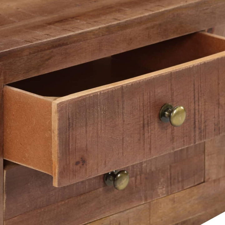 vidaXL Raues Mangoholz TV Schrank Rustikal Lowboard TV Möbel Tisch Board Sideboard Fernsehtisch Fern