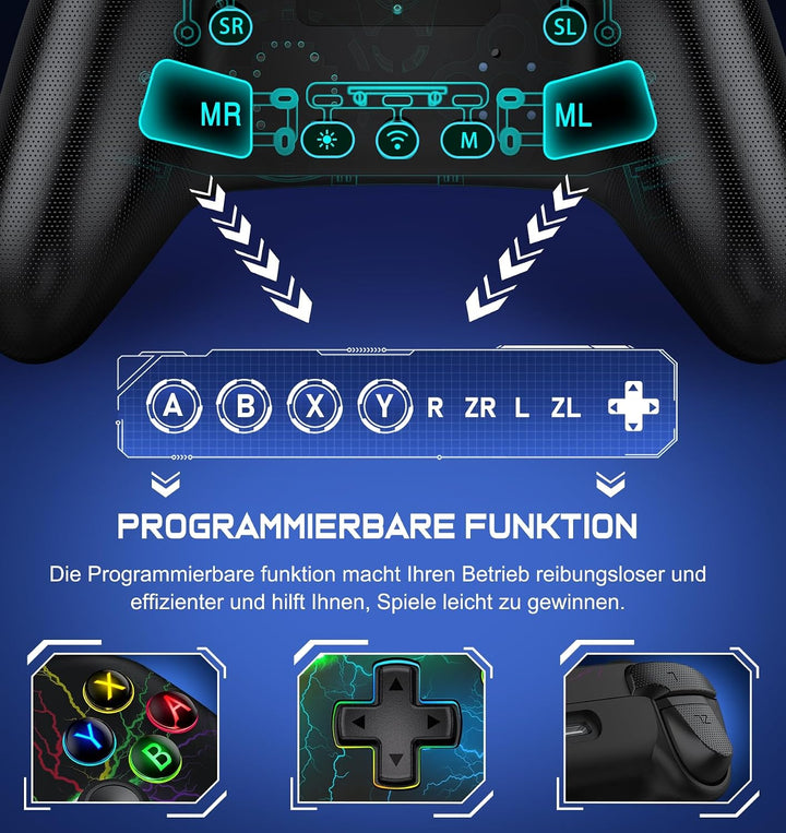 HELLCOOL Switch Controller - Kabellos Controller für Switch/Lite/OLED Konsole - Switch Controller mi