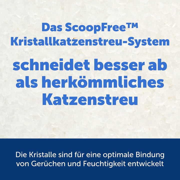 PetSafe ScoopFree Premium Nicht-Klumpende Kristall-Katzenstreu - Geruchskontrolle, Haftet Nicht an d