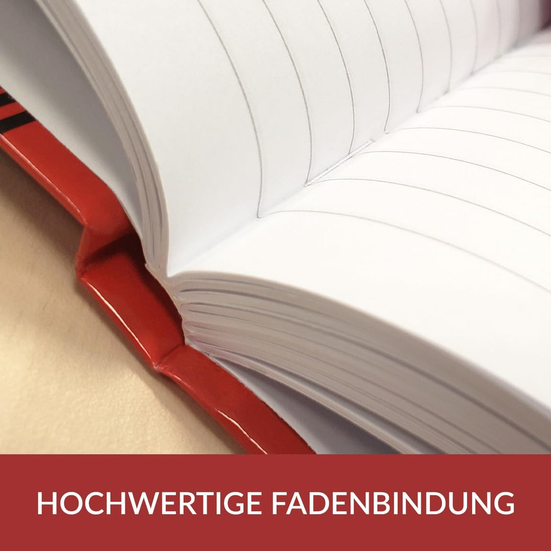 Bantex Notizbuch A4, liniert, 192 Seiten, 70 g/m², Hardcover, schwarz, 3 Stück 3 liniert, 3 liniert