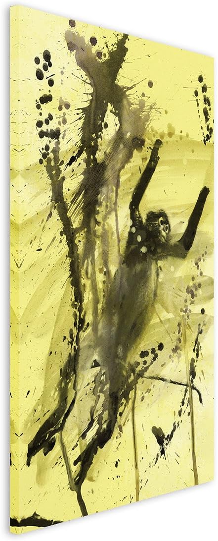 Dusky_Langur_Monkey_90x60cm Splash Art Paul Sinus Aquarell, Gemälde, Kunstbild auf Leinwand