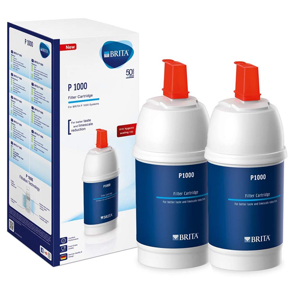 Brita Ersatz-Kartusche für Armaturen-Wasserfilter P1000, 2 Stück
