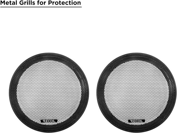 RECOIL MX65 Paar 6,5 Zoll （16,5 cm 2-Wege Pro Audio Mitteltöner Koaxiallautsprecher mit eingebauten