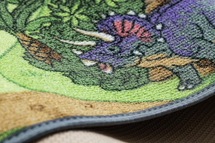 Rebel Roads Teppich Dino World 29 Dinosaurier, rutschfest für Kinder - grau/grün 140x200 cm 140x200