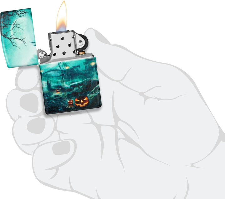 ZIPPO – Crypto Currency Design – Color Image Green Matte – Sturmfeuerzeug, nachfüllbar, in hochwerti