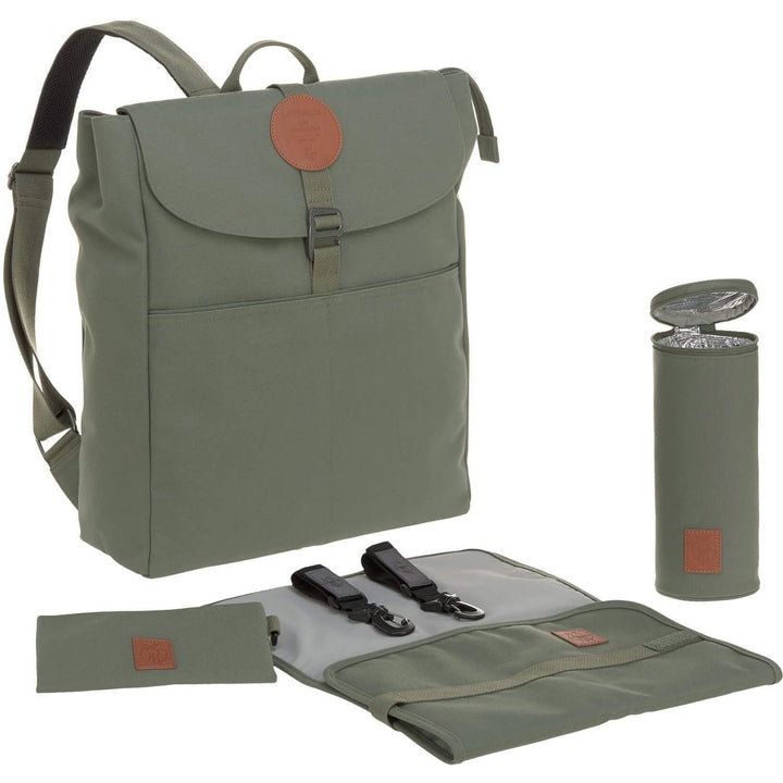 LÄSSIG Baby Wickelrucksack Wickeltasche Babytasche stylische Tasche inkl. Wickelzubehör/Backpack Adv