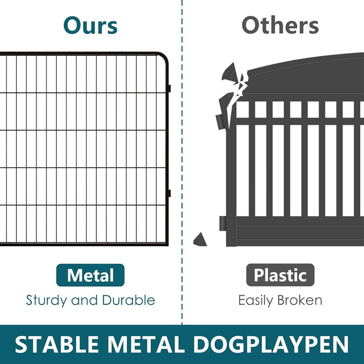 Qianruida Welpenauslauf 80cm Hoch Hundelaufstall Welpenlaufstall für Wohnung/Draussen Freilaufgehege