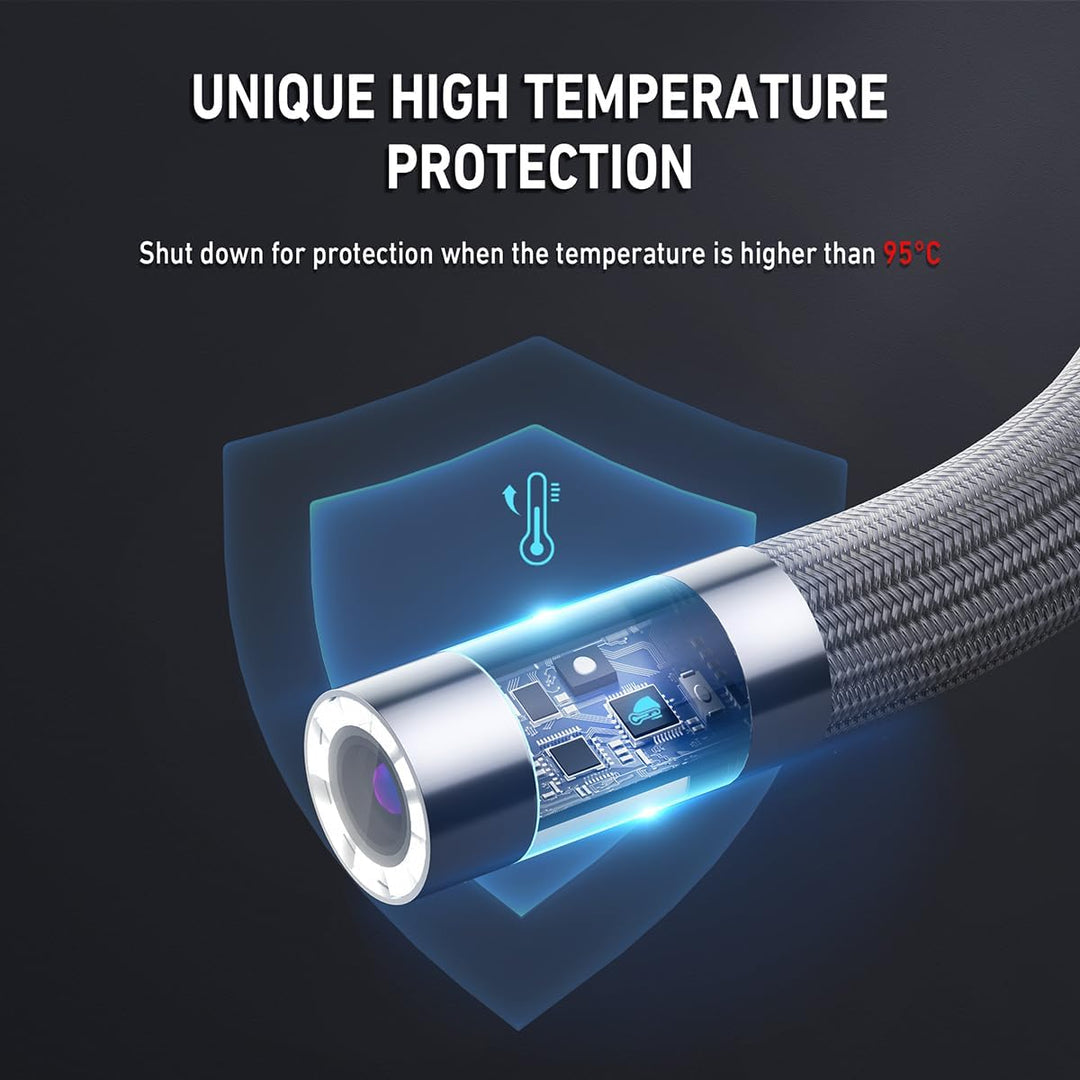 Ralcam Endoskopkamera mit Licht Endoscope Camera - Endoskop 6,2mm Inspektionskamera 4,3" HD 720P Roh