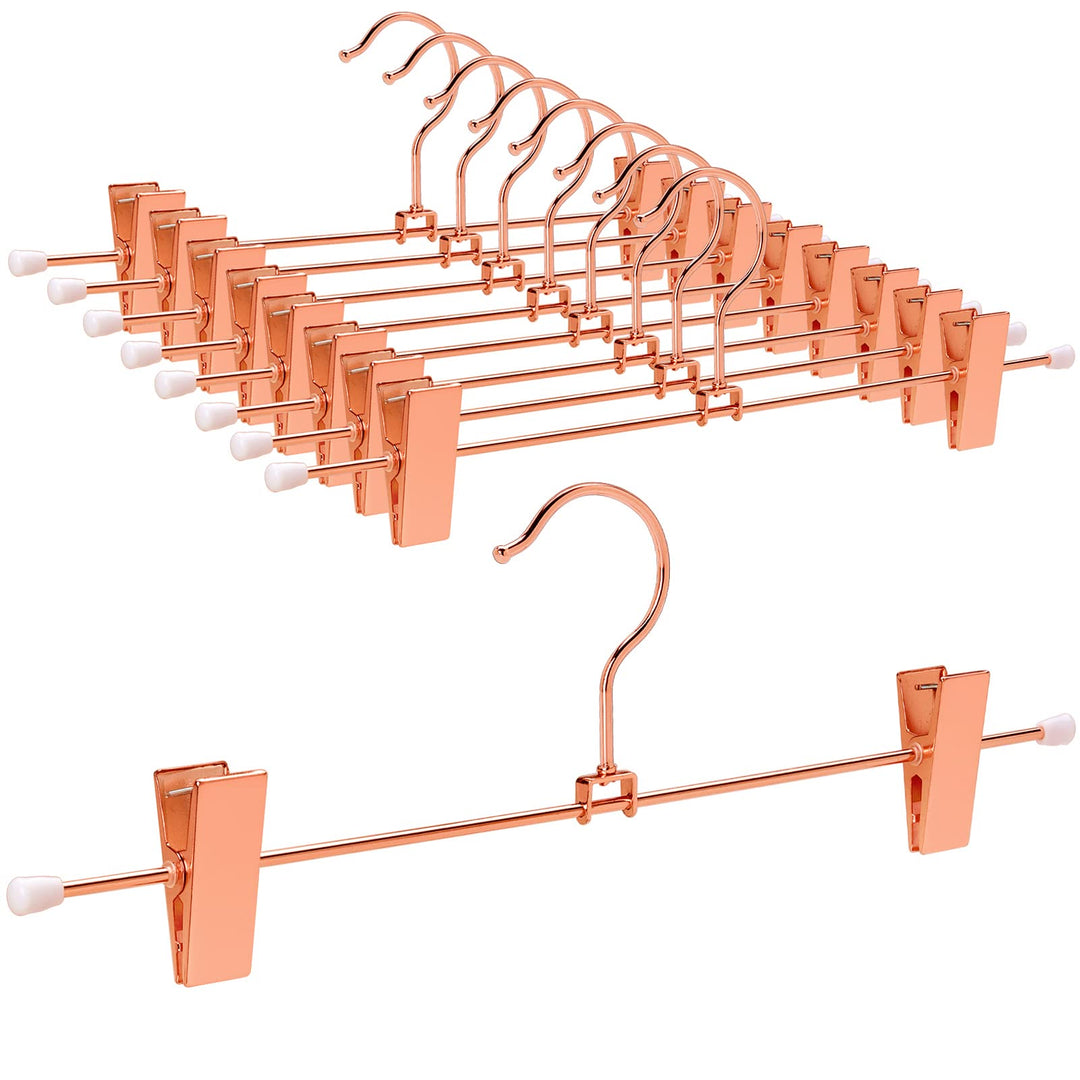 Amber Home 10 Stück 30cm Kupfer Eisen Kleiderbügel, Metall Hosenbügel Aufhänger für Hosen Shorts Roc