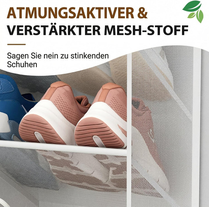 MISSLO 30 Paar Schuhorganizer Tür Hängend Atmungsaktives Mesh Tür Schuhregal für Kleiderschrank mit