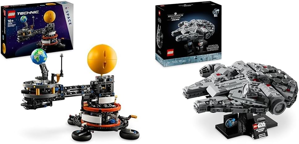 LEGO Technic Sonne Erde Mond Modell Spielset, Geschenk für Kinder ab 10 Jahren & Star Wars Millenniu