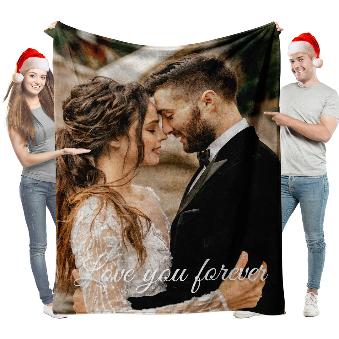 Easycosy personalisierte Decke für Paare - Geschenke für Sie Frauen Benutzerdefinierte Bild ersonali