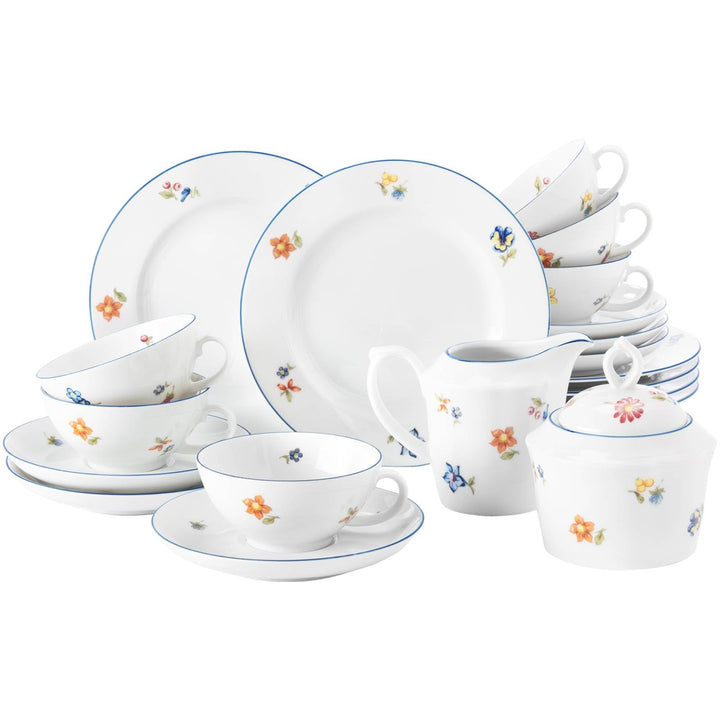 Seltmann Weiden 001.717983 Sonate Nostalgie Teeservice 20-teilig, Porzellan, Bunt