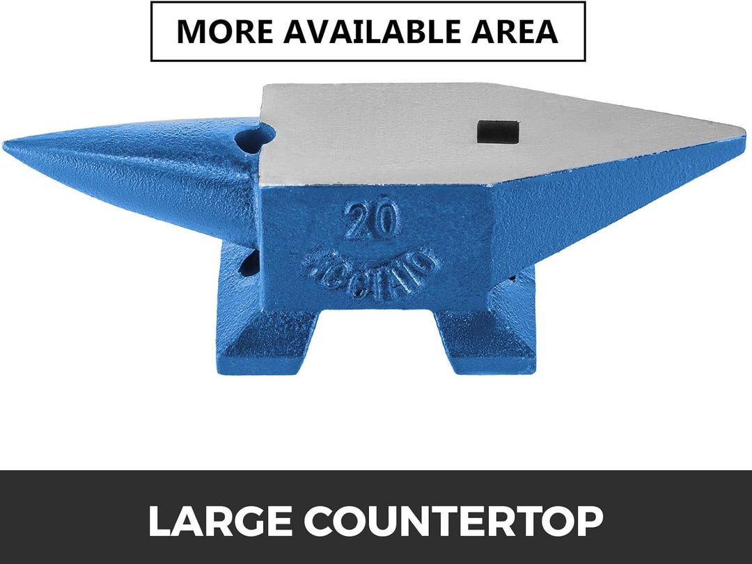 Happybuy Schmiede Amboss 20KG Schmiede Zubehör Amboss Werkzeuge geschmiedeter Stahl mit rundem und q