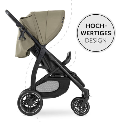 Hauck Buggy Rapid 4D / bis 25 kg / Schnell Faltbar / Sonnen Verdeck UPF 50 + / Gummiräder / Getränke