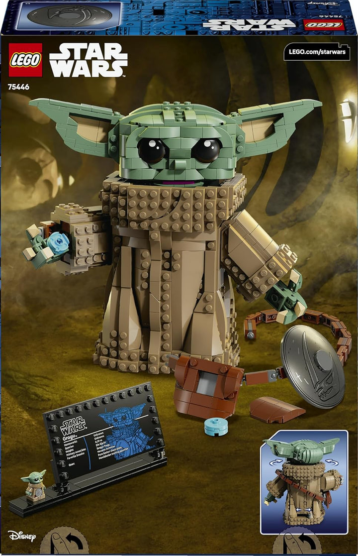 LEGO Star Wars 75446 Grogu (Lehrling des Mandalorianers) - Spielfigur Modellbau mit Beskar-Rüstung a