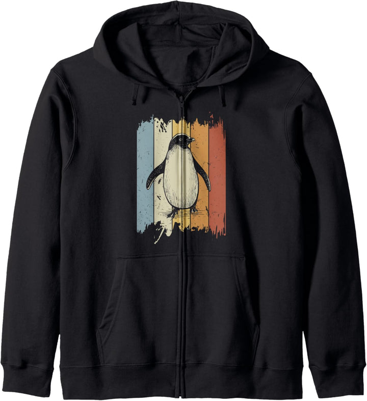 Retro Pinguin Kapuzenjacke