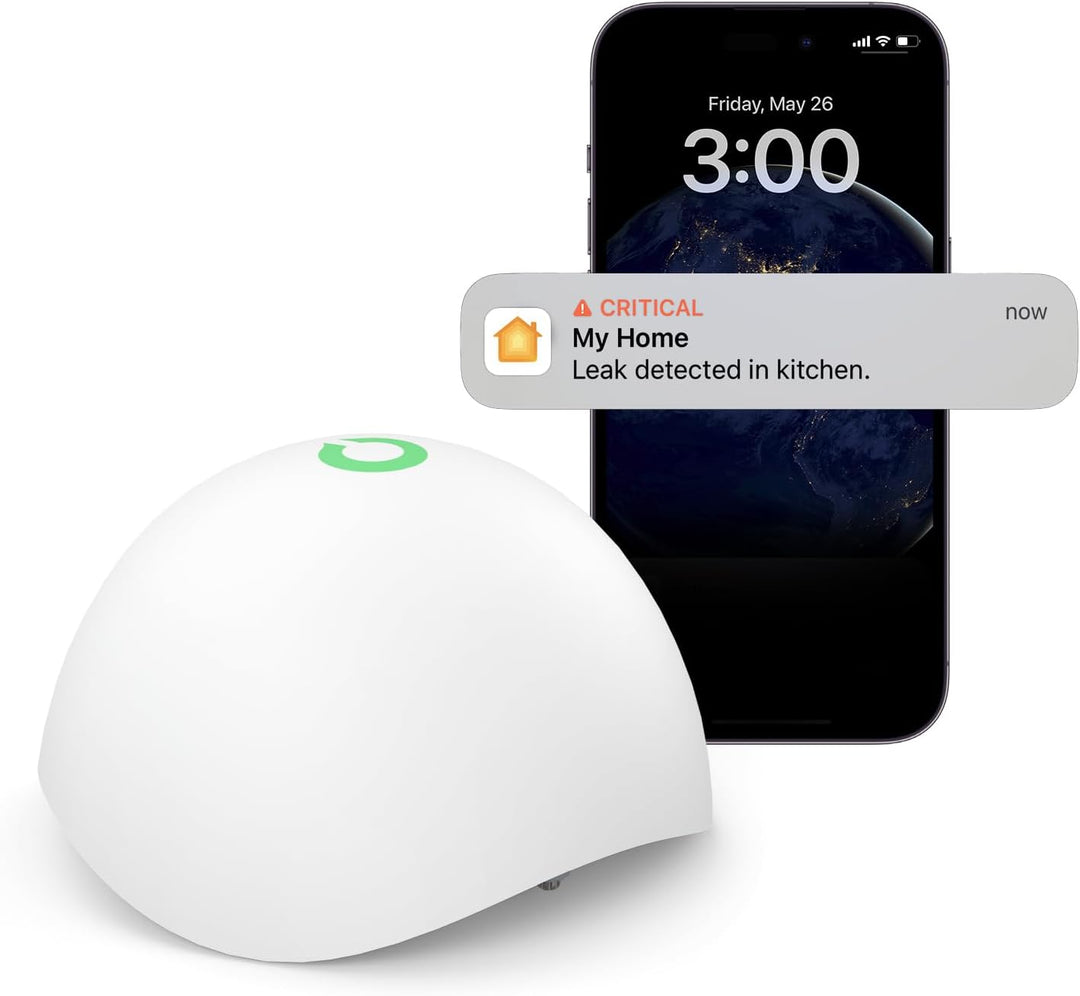 Meross Smart Wassermelder WLAN Wassersensor für HomeKit, Wasseralarm kompatibel mit Apple Home, Alex