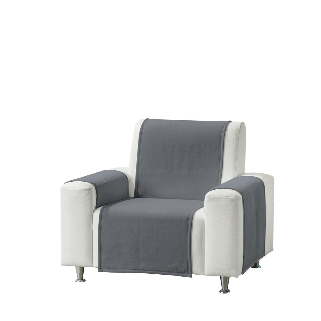 Erwin Müller Sesselschoner, Sofaläufer, Sofaschoner 3-TLG. dunkelgrau Grösse 75x200 cm - strapaziers