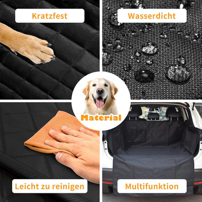 PiPiCat Hundedecke für die Auto-Rückbank, mit Seitenschutz, Sichtfenster, Kratzfest, wasserabweisend