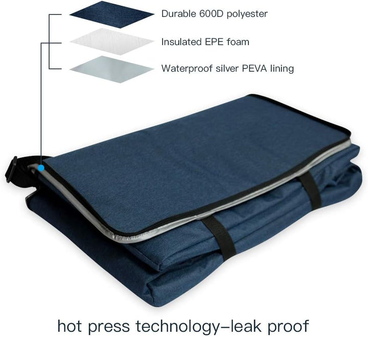 TIYASTUN® Kühltasche Gross 58L faltbar Gross, Thermotasche zum Umhängen Faltbar Isoliertasche gross