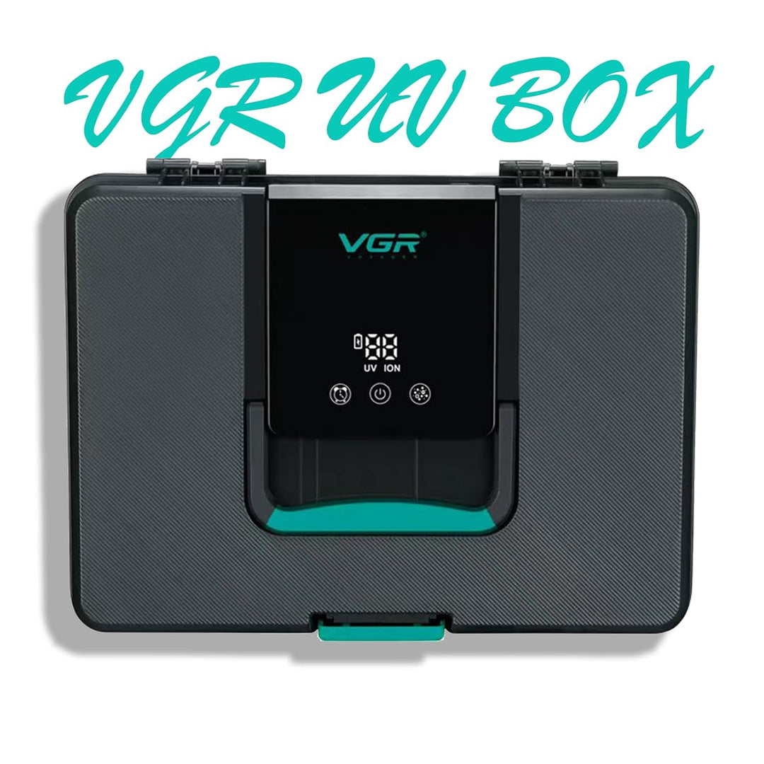 VGR 840 Profi Haarschneidemaschine Set Reinigungsbox Mit Timer-Reinigung | Hochwertige Aufbewahrungs