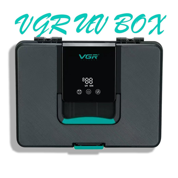 VGR 840 Profi Haarschneidemaschine Set Reinigungsbox Mit Timer-Reinigung | Hochwertige Aufbewahrungs