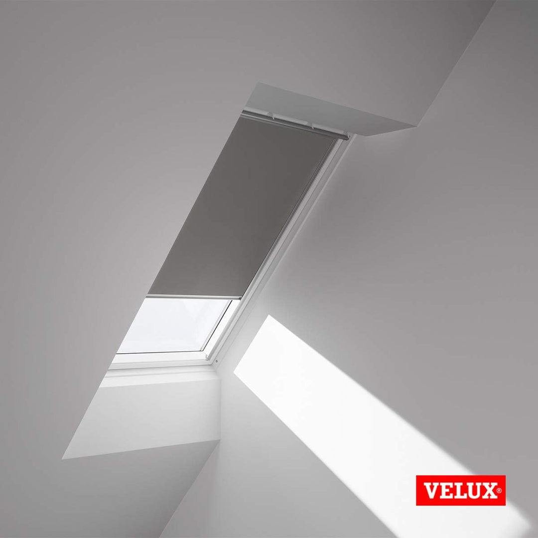 VELUX Original Dachfenster Verdunkelungsrollo für SK08, Grau, mit Grauer Führungsschiene