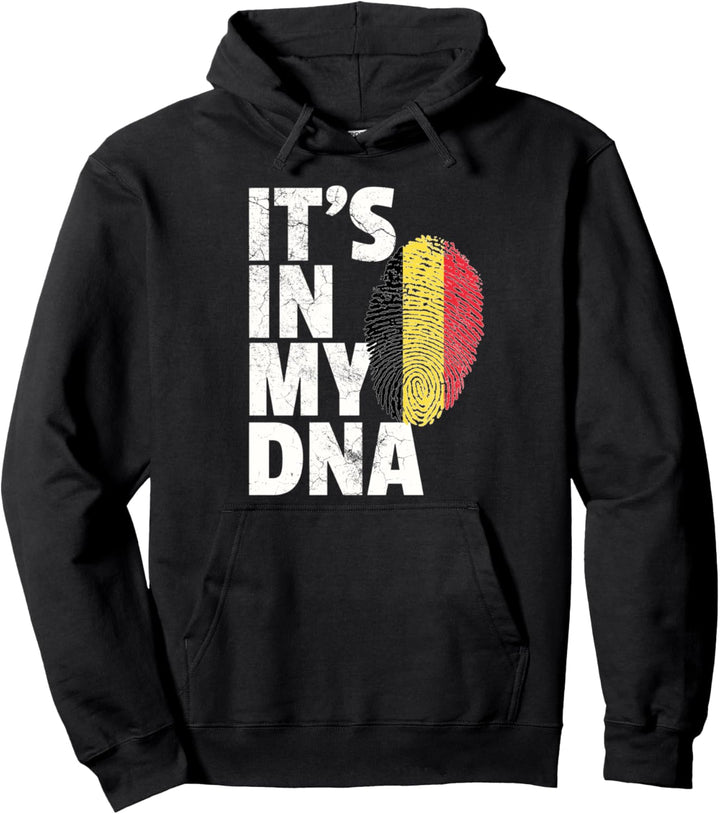 IT'S IN MY DNA Belgium Flag Pride National Roots Vintage Pullover Hoodie