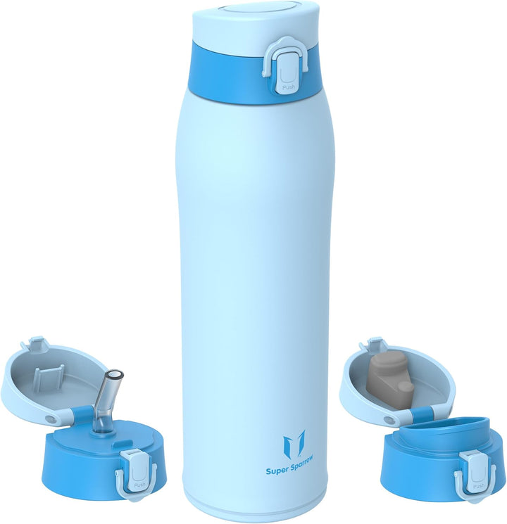 Super Sparrow Trinkflasche Edelstahl - Thermobecher - 500ml, 750ml, 950ml - BPA-Frei Thermosflasche,