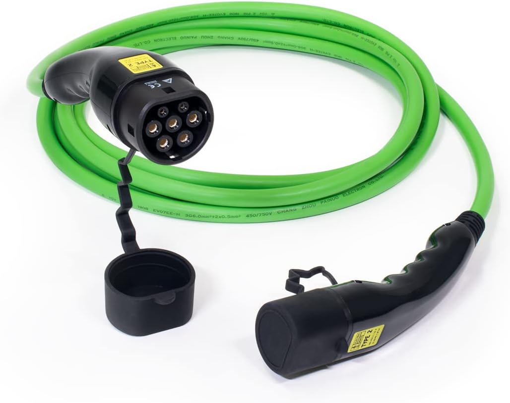 Ladekabel für Elektroauto Typ2-Typ2 32A, 3-phasig (22kW) Mode 3, Glatte Ausführung, 5 Meter Kabel, e