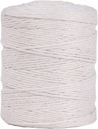 Rayher Hobby Rayher 4200302 Jutegarn, 3fach, 3,5 mm ø, Spule 280 m, Farbe weiss/ elfenbein, Jute-Sch