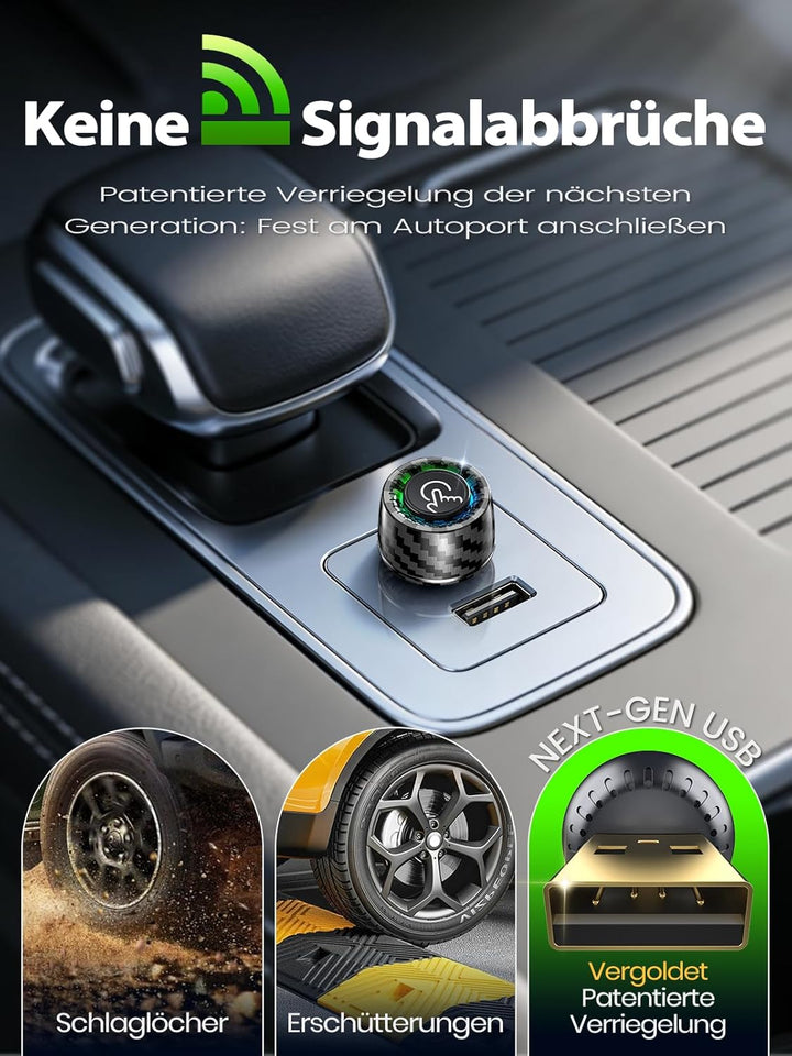 Versteckter CarPlay Wireless Adapter – Benutzerwechsel per Taste, Android Auto Wireless Adapter, Ult