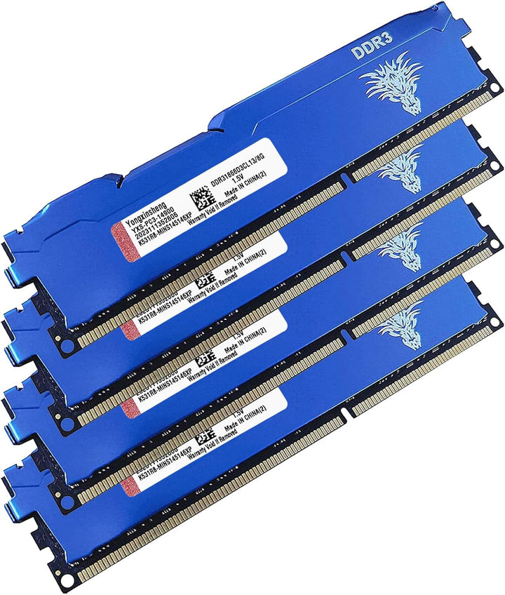 DDR3 32GB Kit (8GBx4) Desktop RAM 1866MHz PC3-14900 UDIMM Non-ECC Unbuffered 1.5V 2Rx8 Dual Rank 240
