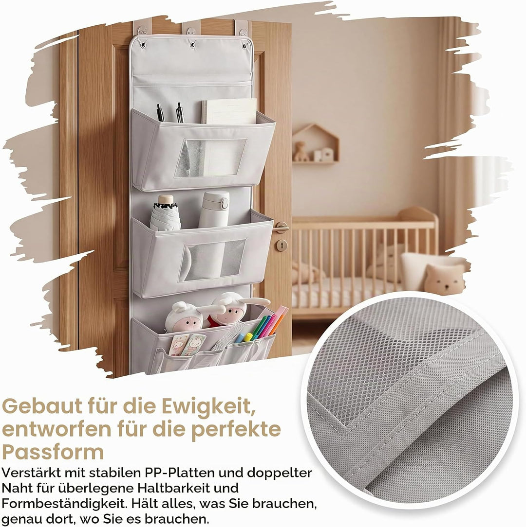 Hängeorganizer 40x90cm, 3 Schichten Tür Organizer Hängend Wandorganizer aus Oxford Stoff Hängeregal