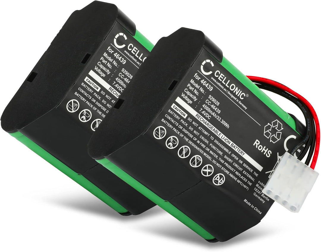 CELLONIC 2X Akku kompatibel mit Vorwerk Kobold VR100 VX100 Vorwerk 46439 PN46439 SCM61932 2x4500mAh