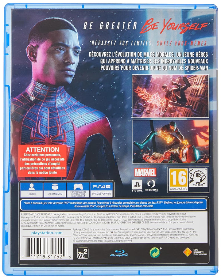MARVEL'S SPIDERMAN MILES MORALES - PS4 (französische Version)